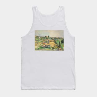 Fields at Bellevue by Paul Cezanne Tank Top